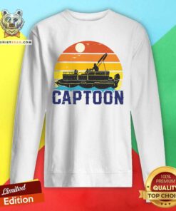 Boating Captoon Pontoon Tritoon Captain Pontoon Boat Sweatshirt