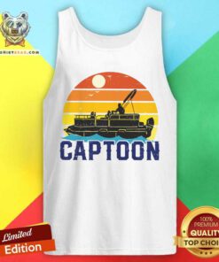 Boating Captoon Pontoon Tritoon Captain Pontoon Boat Tank Top