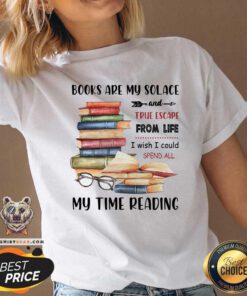 Books Are My Solace My Time Reading V-neck