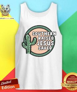 Cactus Southern Raised Jesus Saved Tank Top