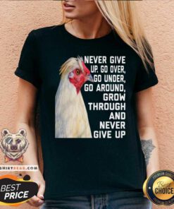 Chicken Never Give Up V-neck