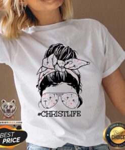 Christ Life Messy Bun V-neck