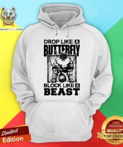 Cool Lacrosse Drop Like A Butterfly Block Like A Beast Hoodie