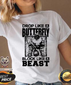 Cool Lacrosse Drop Like A Butterfly Block Like A Beast V-neck
