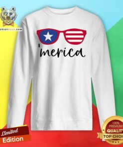 Cool Merica Glasses American Flag Sweatshirt