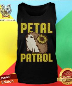 Cute Hedgehog Sunflower Petal Patrol Tank Top