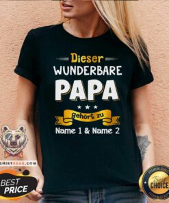 Dieser Wuderbare Papa Name 1 And Name 2 V-neck