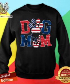 Dog Mom Paw American Flag Sweatshirt