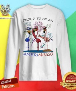 Flamingo 4th July Proud To Be American Sweatshirt