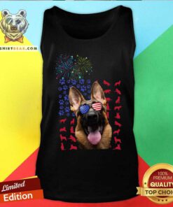 German Shepherd Celebrate Independence Day Tank Top