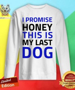 I Promise Honey This Is My Last Dog Sweatshirt