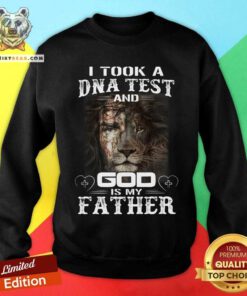 I Took A DNA Test And God Is My Father Lion Sweatshirt