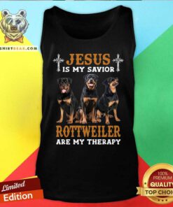 Jesus Is My Savior Rottweiler Are My Therapy Tank Top