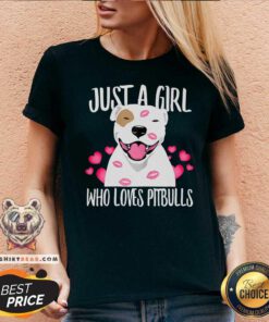 Just A Girl Who Loves Pitbulls V-neck