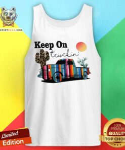 Keep On Truckin Cactus Print Tank Top