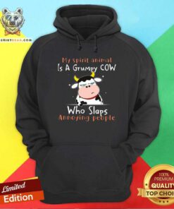 My Spirit Animal Is A Grumpy Cow Who Slaps Hoodie