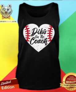 Nice Dibs On The Coach Baseball Heart Tank Top