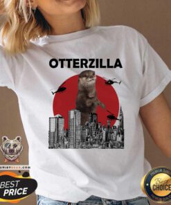 Otterzilla Otter Godzilla V-neck