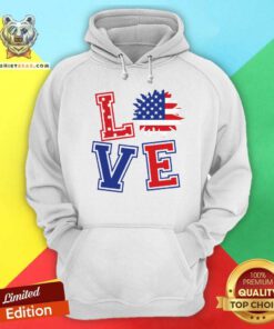 Premium 4th July Love Sunflower Hoodie