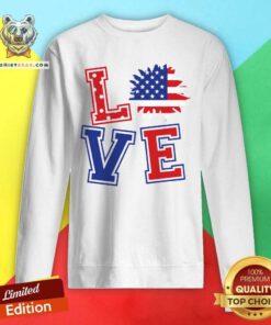 Premium 4th July Love Sunflower Sweatshirt