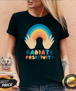 Rainbow Radiate Positivity V-neck