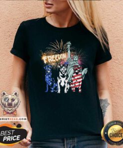 Rottweiler American Patriot Freedom Liberty V-neck