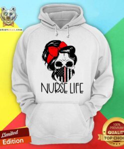 Skull With Face Mask Nurse Life Hoodie