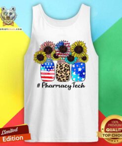 Sunflower American Flag Pharmacy Tech Tank Top