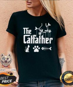 The Catfather Cat Paw Fish V-neck
