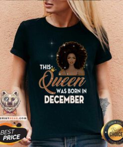 This Queen Was Born In December V-neck