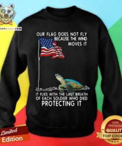 Turtle USA Flag The Wind Moves It Protecting It Sweatshirt