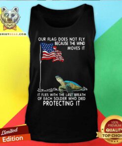 Turtle USA Flag The Wind Moves It Protecting It Tank Top