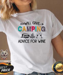 Will Give Camping Advice For Wine V-neck