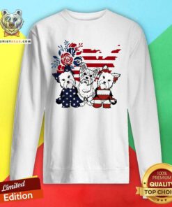 Yorkie Love USA Independence Day Sweatshirt