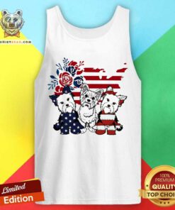 Yorkie Love USA Independence Day Tank Top