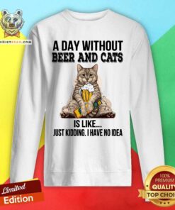 A Day Without Beer And Cats Just Kidding Sweatshirt