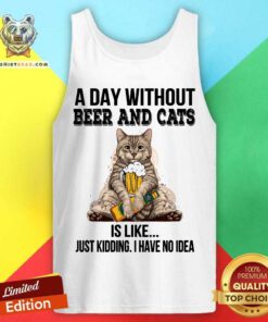 A Day Without Beer And Cats Just Kidding Tank Top