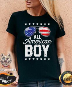 All American Boy Glass V-neck