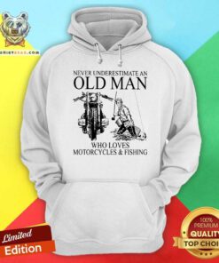 An Old Man Who Loves Motorcycle And Fishing Hoodie