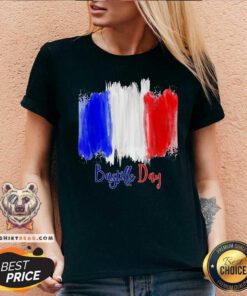 Bastille Day France Flag V-neck