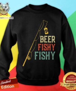 Beer Fishy Fishy Humour Angling Vintage Retro Sweatshirt