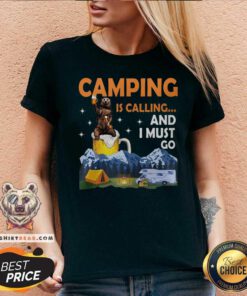Camping Is Calling And I Must Go Bear Beer V-neck