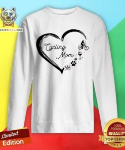 Cycling Mom Wine Paw Sweatshirt
