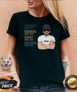 David Legend Since 1965 Husband 1994 Daddy 1995 Grandpa 2021 V-neck