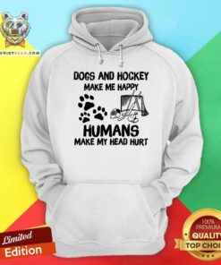 Dogs Hockey Make Me Happy Hoodie