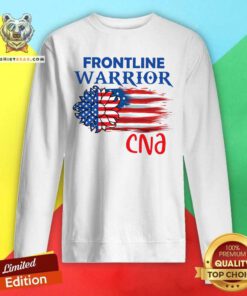 Frontline Warrior CNA Sunflower American Flag Sweatshirt