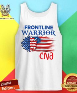 Frontline Warrior CNA Sunflower American Flag Tank Top