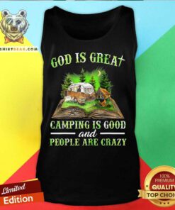 God Is Great Camping Tank Top