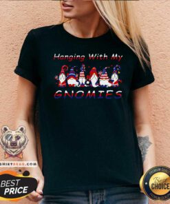 Hanging With My Gnomes Happy Independence Day V-neck