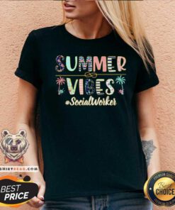 Hot Summer Vibes Social Worker V-neck